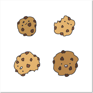 cute chocolate chip cookies design Posters and Art